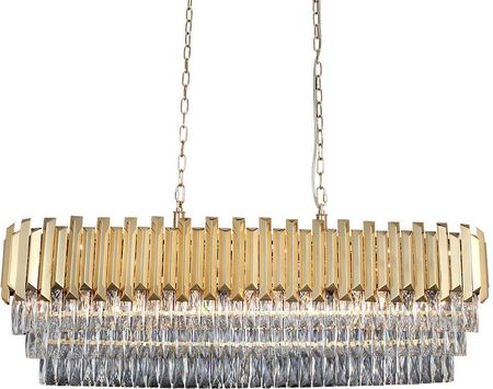 Lucea  Złota kryształowa lampa, żyrandol do salonu (110x30cm) 1467-80-20-L NARBONNE (14678020L)