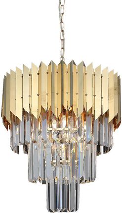 Lucea  Piękny kryształowy żyrandol do salonu (40cm, złoty) 80321-01-P06-GD SESTINO (8032101P06GD)