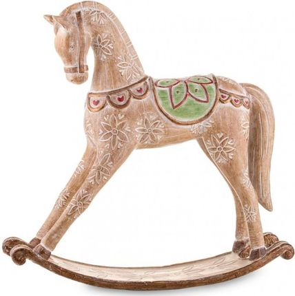 Figurka Koń Na Biegunach Beżowa 30 Cm