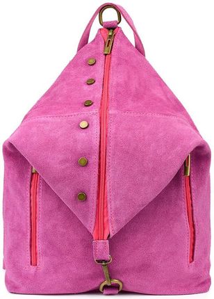 Plecak damski skórzany A4 W14 purpurowy