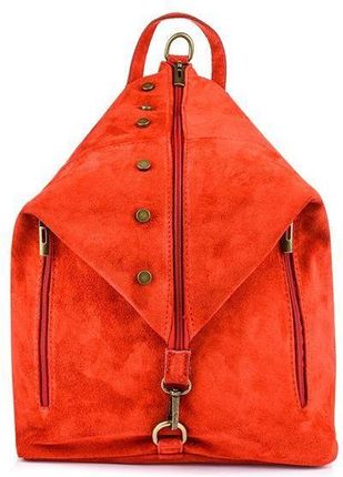 Plecak damski skórzany A4 W14 czerwony
