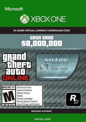 Grand Theft Auto Online: Megalodon Shark Cash Card - 8000000$ (Xbox)