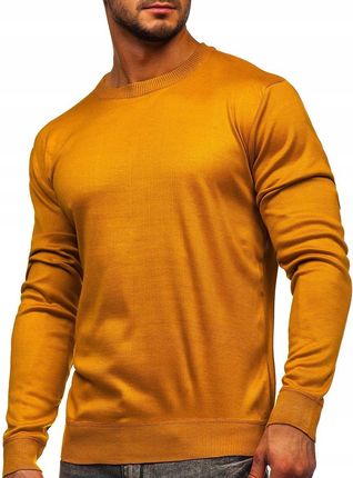 Sweter Męski Klasyczny Camelowy GFC01 Denley_l