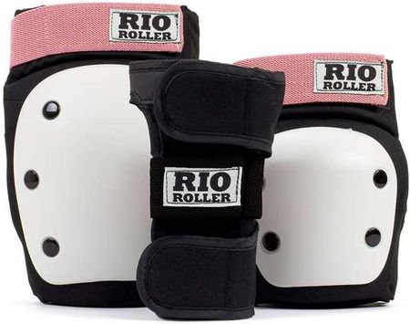 Rio Roller Zestaw Ochraniaczy Czarno Różowy