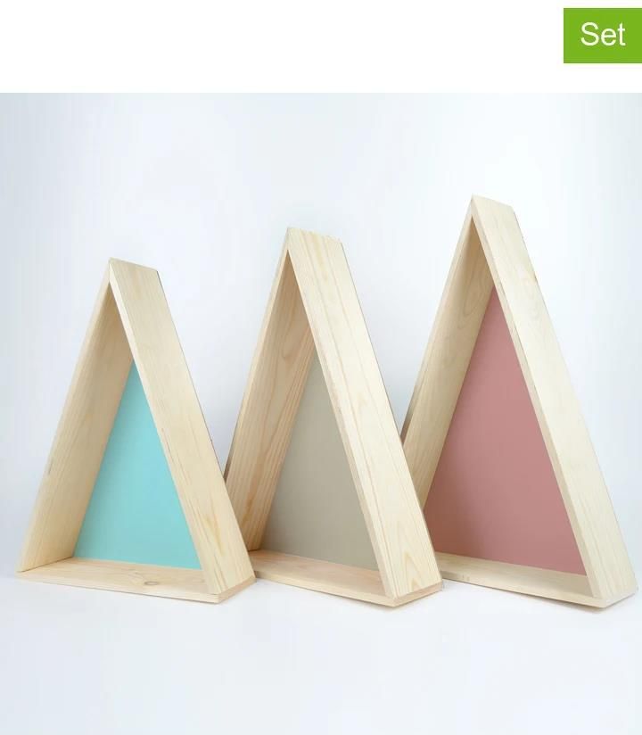 Woody Kid Store Półki (3 Szt.) Triangle W Kolorze Błękitno