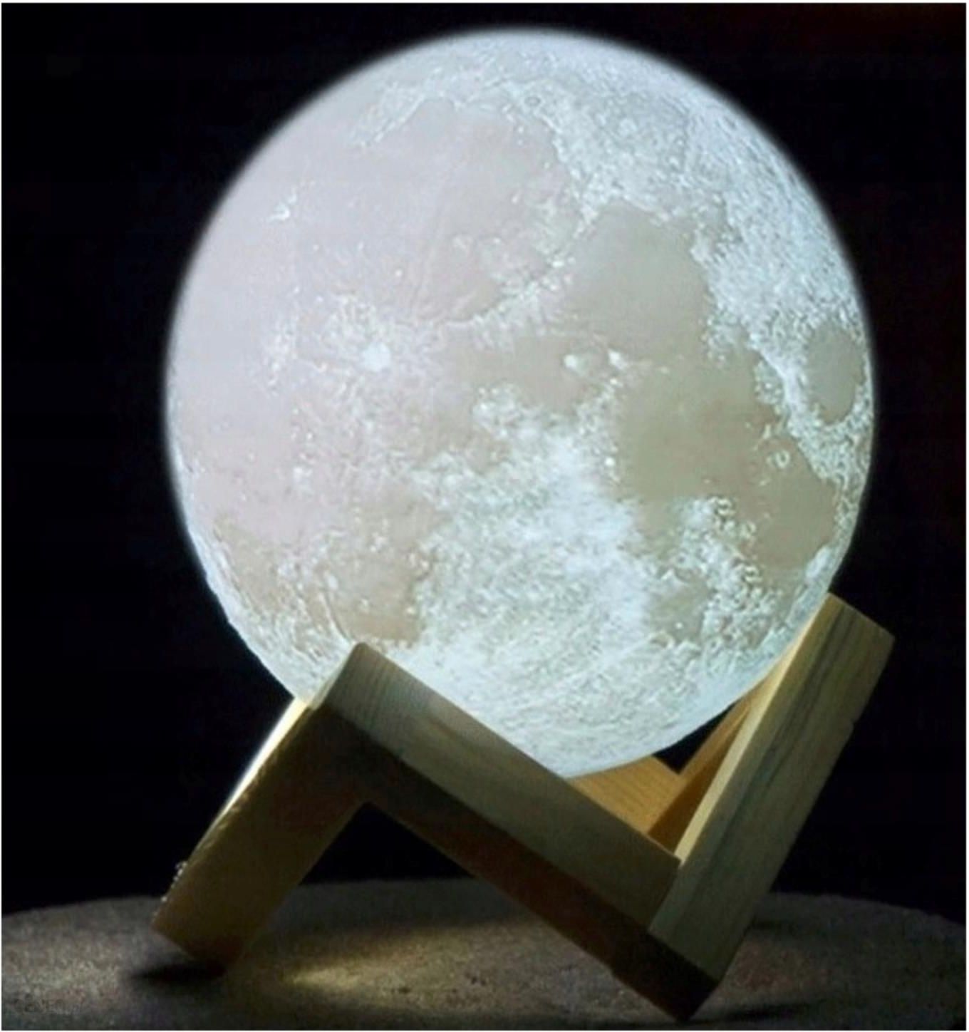 Lampka Nocna Księżyc 20Cm 3D Pilot Led Moon Light