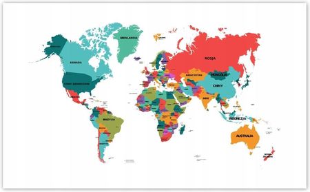 Fototapeta 416X254 Polityczna Mapa Świata