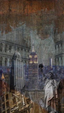 Mural Miasto Nowy Jork Wieżowce Na Flizelinie