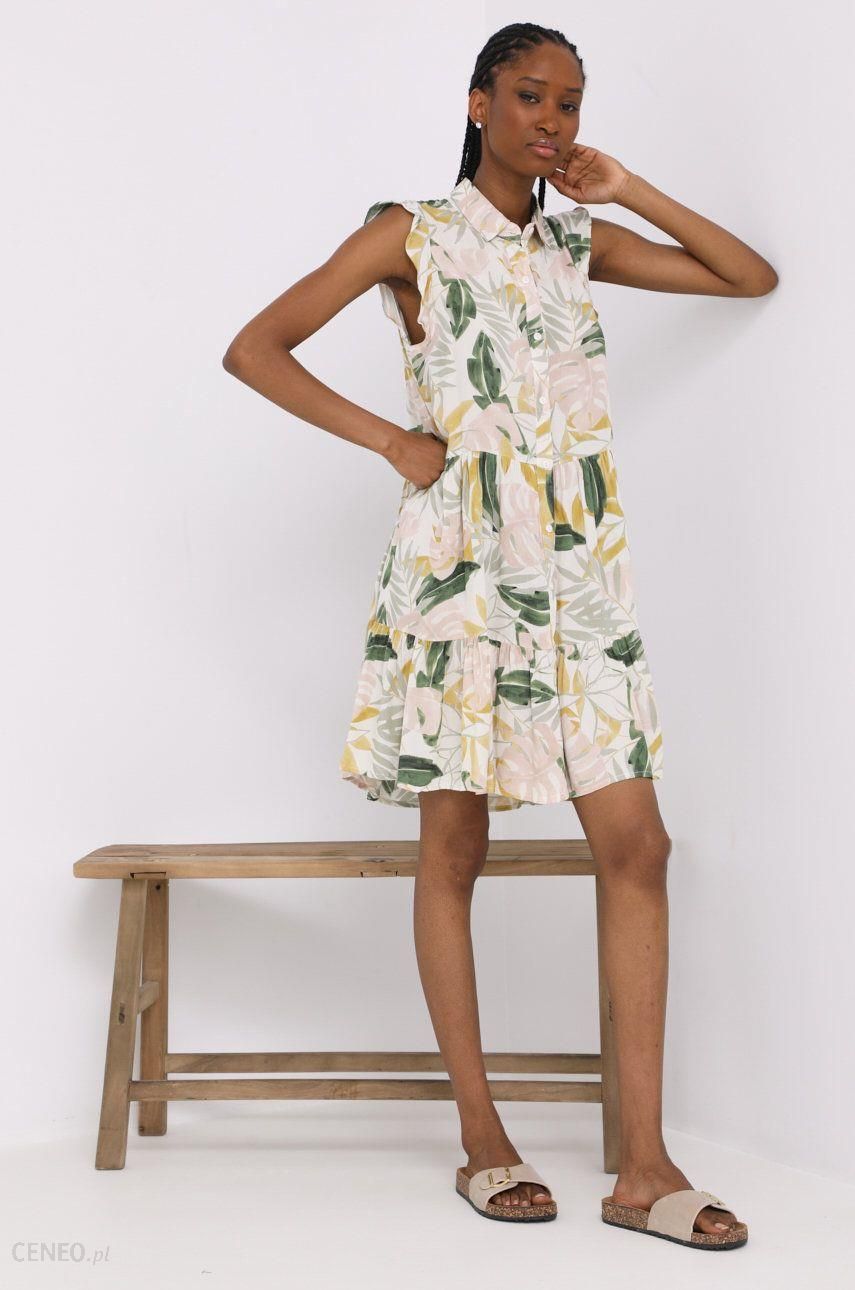 Answear Lab sukienka kolor beżowy mini rozkloszowana - Ceny i opinie -  