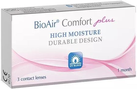 BIOAIR COMFORT PLUS 1 MONTH SOCZEWKI KONTAKTOWE 3 SZTUKI -4.25