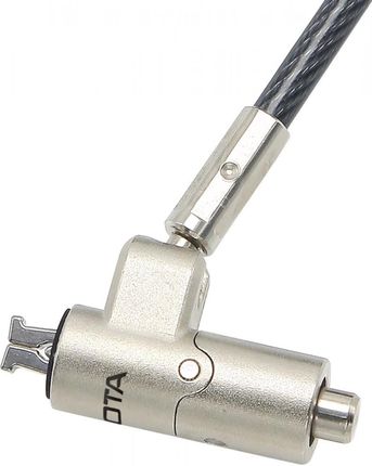 Dicota Linka Zabezpieczająca Security Cable Nano Lock Ultra Slim Keyed 2.5X6 Mm Kolor Srebrny Czarna (D31886) - zdjęcie 2
