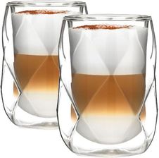Vialli Design Zestaw 2 Szklanek Termicznych Do Kawy I Napojów 250Ml Geo