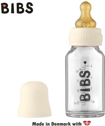 Bibs - Antykolkowa Butelka Szklana Dla Niemowląt 110Ml Ivory