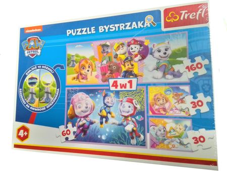 Trefl Puzzle bystrzaka 4W1 Psi Patrol 91804