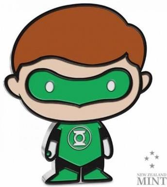 Green Lantern  Chibi 1 Uncja  Srebrna Moneta Kolekcjonerska