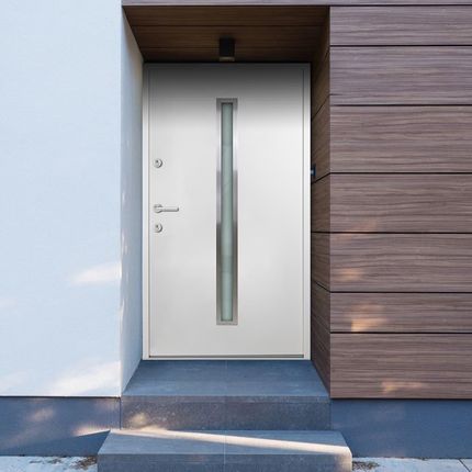 vidaXL Aluminiowe Drzwi Zewnętrzne Białe 110x207,5cm 3059661
