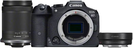 Canon EOS R7 + RF-S 18-150mm F3.5-6.3 + adapter EF-EOS R