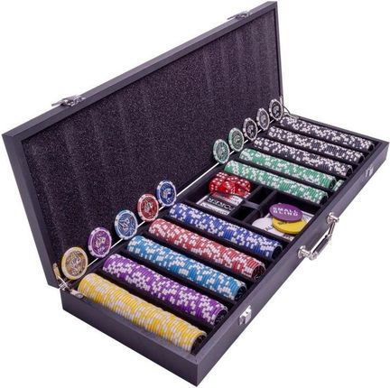 Garthen Pokerowa walizka - 500 żetonów do pokera - Wooden Black Edition D71785