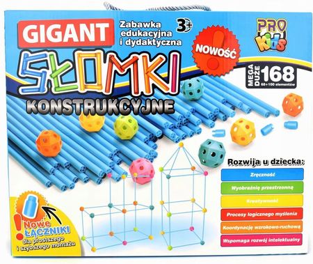 Pro Kids Słomki Konstrukcyjne Gigant 168 Elementów 