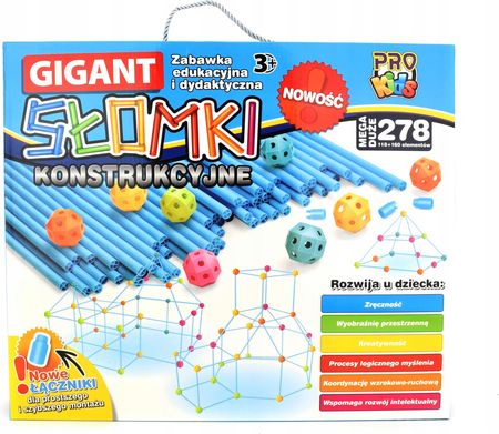 Pro Kids Słomki Konstrukcyjne Gigant 278 Elementów 