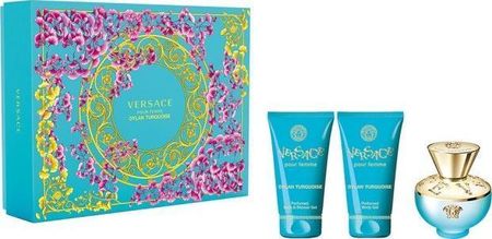 Versace Set Dylan Turquoise Pour Femme Edt Spray 50Ml + Shower Gel Body Lotion  