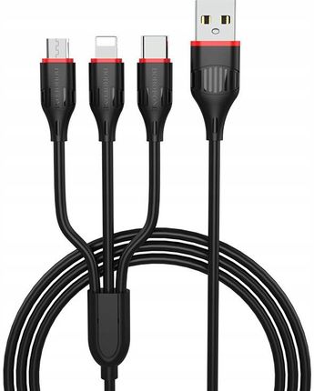 Borofone Kabel Bx17 Enjoy 3 W 1 Usb Na Typ C Mi (6957531099376)