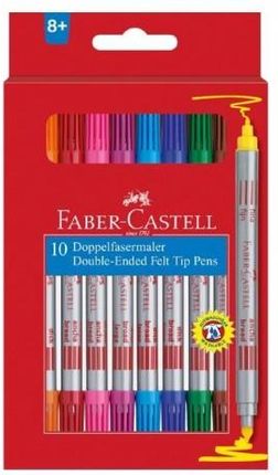 Faber Castell Flamastry Dwustronne 10 Kolorów