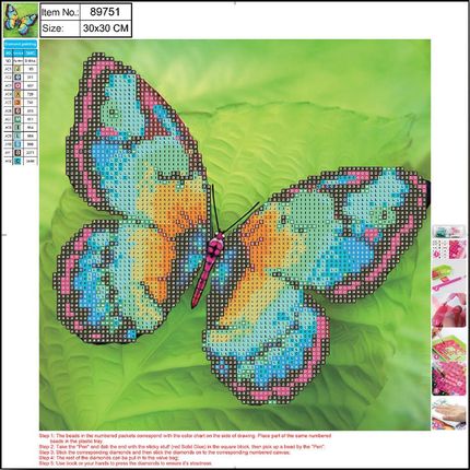 Panta Plast Mozaika Diamentowa 5D Butterfly 30X30