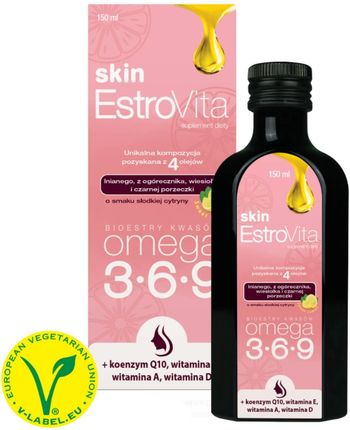 Płyn EstroVita Skin Sweet Lemon kwasy omega-3-6-9 150ml