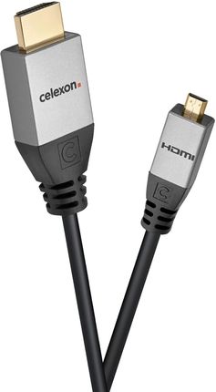 CELEXON CELEXON PROFESSIONAL LINE KABEL-ADAPTER HDMI-A NA MICRO HDMI-D Z KANAŁEM ETHERNET - 2.0A/B 4K - 1,0M (1000015538)  (1000015538)