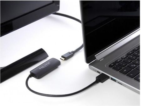 DELOCK ADAPTER HDMI M USB TYPE-C F DP ALT MODE 24CM ACTIVE 4K 60 HZ (63251)