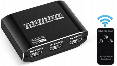 PAWONIK PAWONIK  SWITCH HDMI 2.0B 3X1 ROZDZIELACZ 4K/60 HZ HDCP 2.2 (JL4K0201A) (JL4K0201A)  (JL4K0201A)