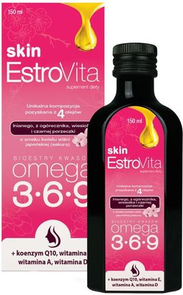 Płyn EstroVita Skin Cherry Sakura kwasy omega-3-6-9 150ml
