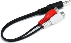 Zdjęcie Monoprice kabel/adapter jack 3.5mm (męski) na 2xRCA (żeńskie) - 15cm - Sułkowice