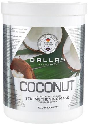 Dalas Cosmetics Maska Wzmacniająca Do Włosów Z Naturalnym Olejem Kokosowym Coconut 1000 Ml