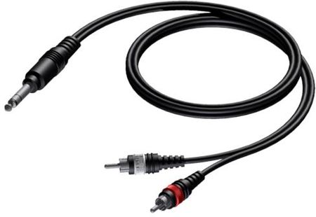 Kabel 2x RCA - jack 6.3mm stereo Procab CAB719/3 3m