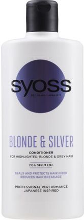 Syoss Odżywka Do Włosów Rozjaśnianych Blond i Siwych Blonde & Silver Tea Seed Oil 440 ml