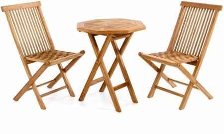 Zestaw Mebli Ogrodowych Gardenay Z Drewna Tekowego 2 Krzesła + 1 Stół