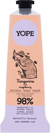 YOPE Botanical Hand Cream Tangerine and Raspberry 50 ml