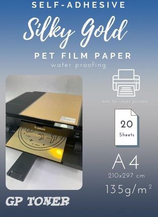 Gp Toner Samoprzylepny papier jedwabisty złoty wodoodporny PET A4 PAP-CSF009 (PAPCSF009)