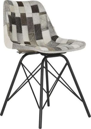 Dkd Home Decor Krzesło Do Jadalni Czarny Metal Skóra (45.5X52X79 Cm) 10505380