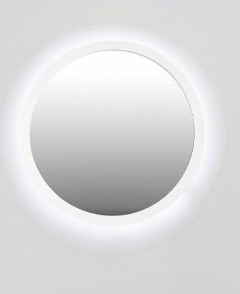 Balticadesign Lustro Cadre Okrągłe Podświetlane Led 50 Cm W Białej Ramie Ciepła Barwa Światła Baltica Design 3598