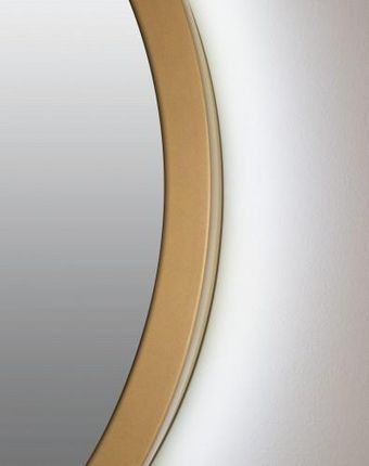 Balticadesign Lustro Cadre Okrągłe Podświetlane Led 90 Cm W Złotej Ramie Neutralna Barwa Światła Baltica Design 3654
