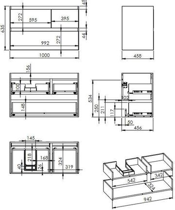 Elita Split Szafka Podumywalkowa 100 Cm Lewa Zielony Mat 169006 291910 - zdjęcie 3