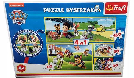 Trefl Puzzle Bystrzaka 4W1 Psi Patrol 91803