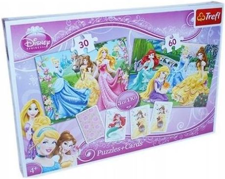 Trefl Puzzle 3W1 + Karty Ksieżniczki Disney 90256 - Ceny i opinie ...