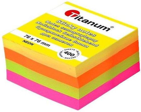 Titanum Karteczki Samoprzylepne Notes 76X76Mm 400K Fluo