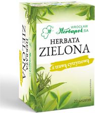 Zdjęcie Herbapol Wrocław Herbatka Zielona Z Trawą Cytrynową 20 Saszetek - Twardogóra