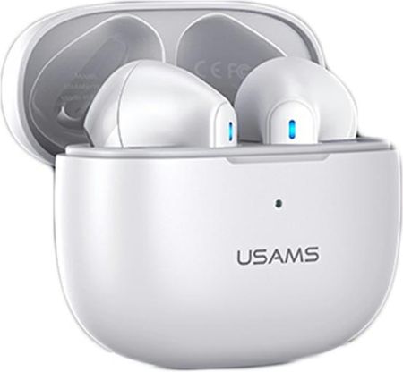 Usams Bluetooth 5.2 TWS NX10 Series Dual mic bezprzewodowe biały/white BHUNX02
