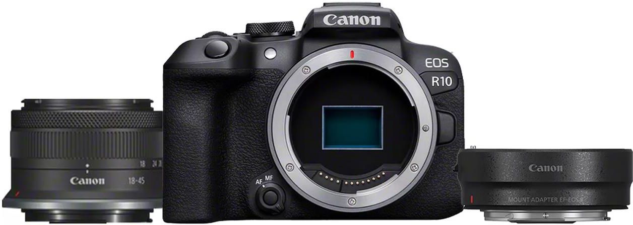 Canon EOS R10 RF-S18-1.772 in F4.5-6.3 es kit de lentes STM, cámara de  vlogging sin espejo, 24.2 MP, video 4K, procesador de imagen DIGIC X,  disparo